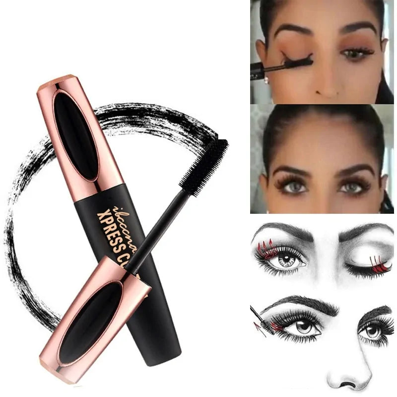 4D Silk Fiber Waterproof Mascara for Eyelashes