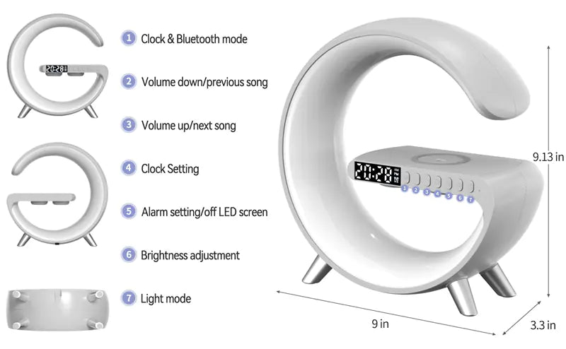 Speaker Wireless Charger Lamp