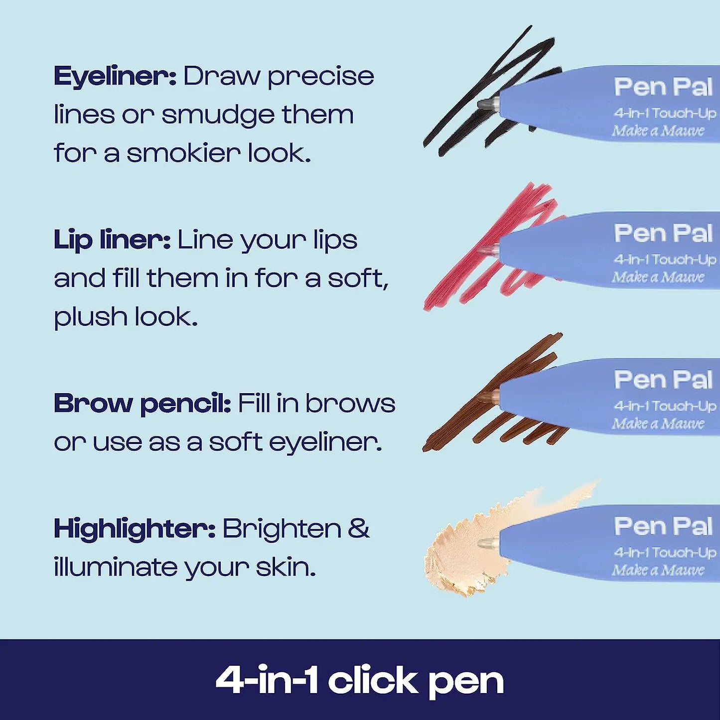 Eyeliner Makeup Pencil, High Gloss Eyeliner Makeup Pen